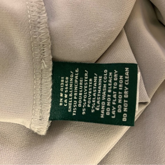 Ralph Lauren metallic silver ruched cocktail dress - Picture 7 of 7